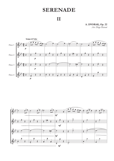 Waltz from Serenade Op. 22 for Flute Quartet