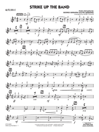 Strike Up the Band (arr. Mark Taylor) - Alto Sax 2
