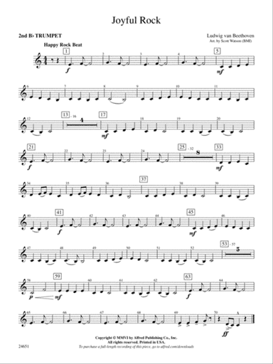 Joyful Rock: 2nd B-flat Trumpet