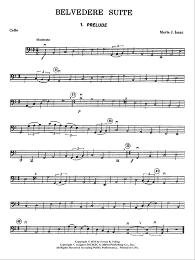 Belvedere Suite: Cello