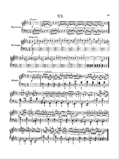 Bertini: Twenty-five Primary Etudes, Op. 166