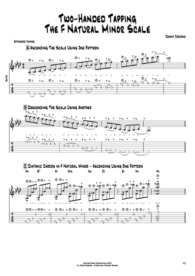Two-Handed Tapping The F Natural Minor Scale
