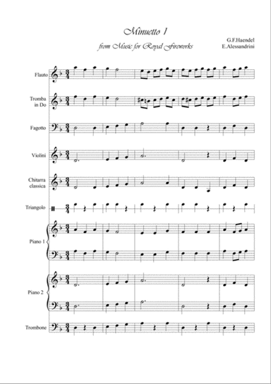 Music for the royal fireworks: Minuetto 1