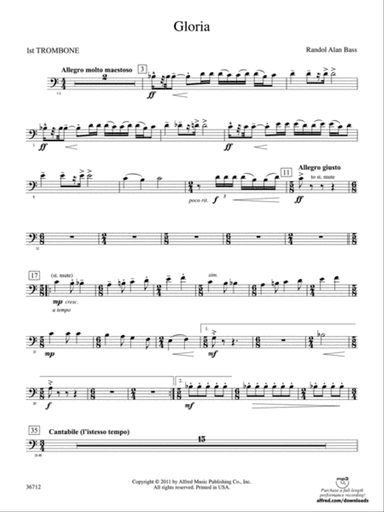 Gloria: 1st Trombone