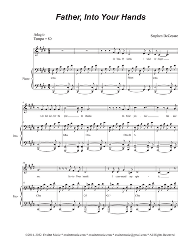 Father, Into Your Hands (Unison choir)