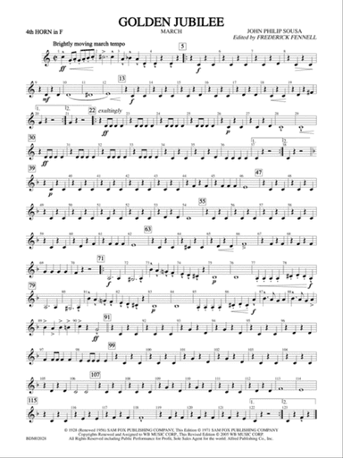 Golden Jubilee: 4th F Horn