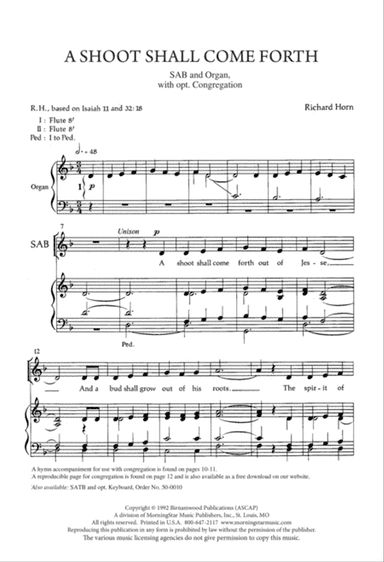 A Shoot Shall Come Forth (Downloadable Choral Score)
