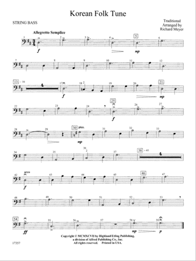 Korean Folk Tune: String Bass