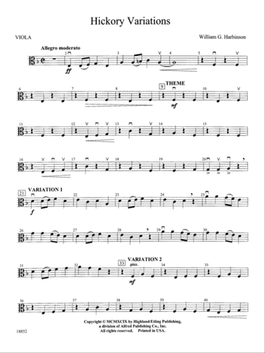 Hickory Variations: Viola