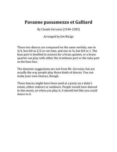 Pavanne passa mezzo et Galliard