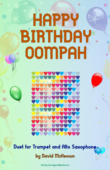Happy Birthday Oompah, for Trumpet and Alto Saxophone Duet