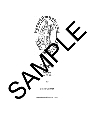 Valse Opus 70, Number 1 for Brass Quintet