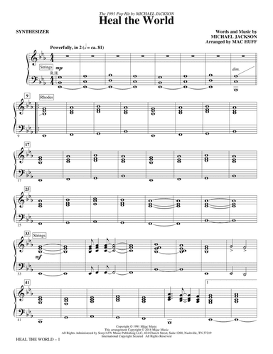 Heal the World (Arr. Mac Huff) - Synthesizer
