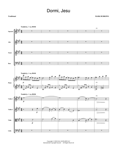 Dormi, Jesu - Score