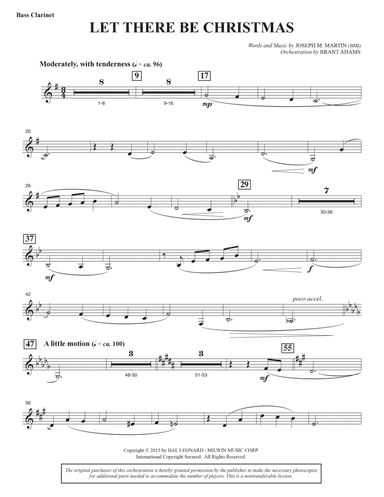 Let There Be Christmas (Full Orchestra) - Bass Clarinet