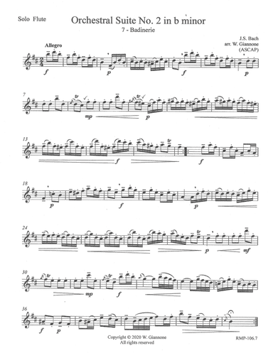 Bach - Badinerie from Orchestral Suite No. 2 in b minor