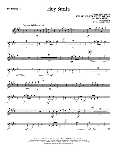 Hey Santa (arr. Paul Langford) - Bb Trumpet 1