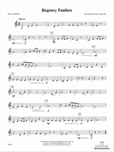 Regency Fanfare: 1st B-flat Clarinet