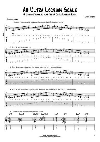 A# Ultra Locrian Scale (4 Ways to Play)