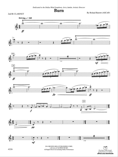 Burn: 2nd B-flat Clarinet