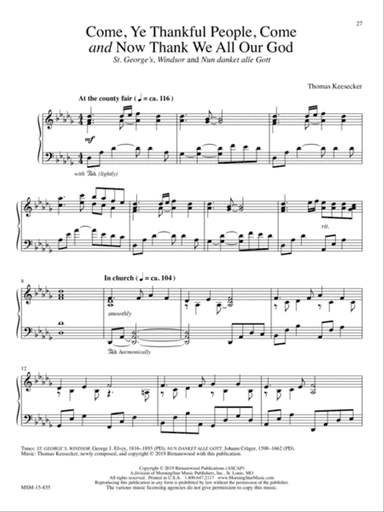 Come, Ye Thankful People, Come and Now Thank We All Our God (Downloadable)