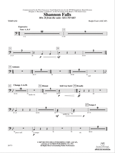 Shannon Falls (Movement 2 from Sea to Sky): Timpani