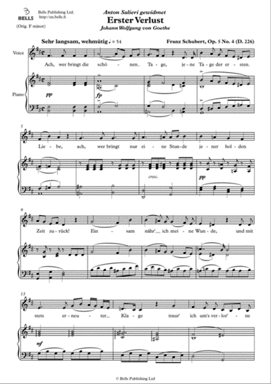 Erster Verlust, Op. 5 No. 4 (B minor)