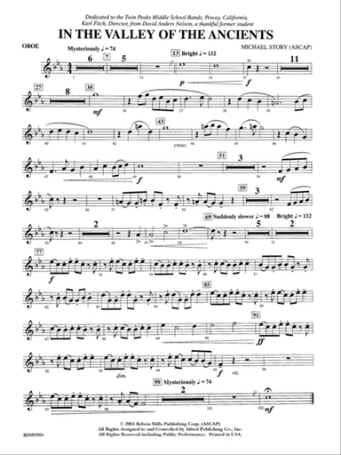 In the Valley of the Ancients: Oboe