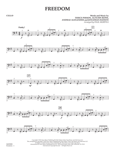 Freedom (arr. Paul Murtha) - Cello