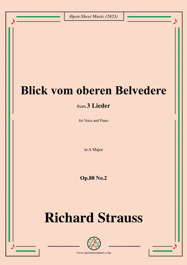 Richard Strauss-Blick vom oberen Belvedere,in A Major