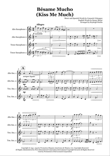 Bésame Mucho (kiss Me Much)