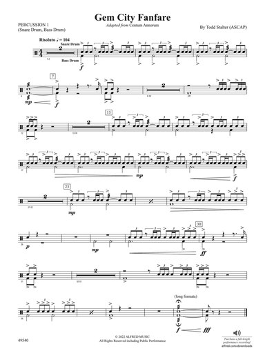 Gem City Fanfare: 1st Percussion