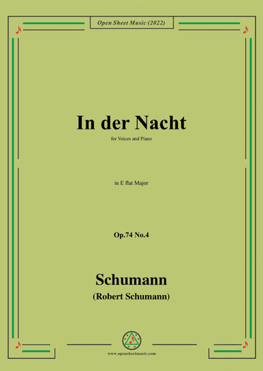 Schumann-In der Nacht,Op.74 No.4,in E flat Major