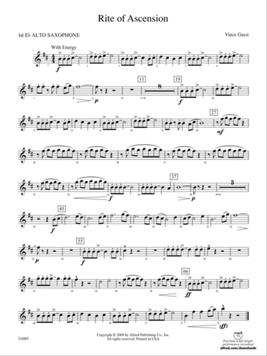 Rite of Ascension: E-flat Alto Saxophone