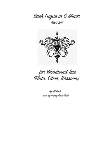 Bach Fugue in C Minor (BWV 847) for Woodwind Trio