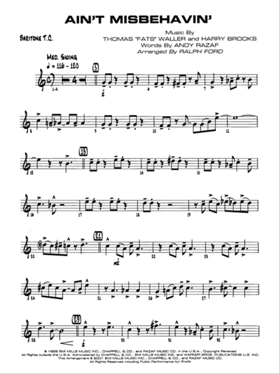 Ain't Misbehavin': Baritone T.C.