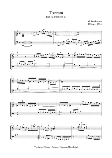 TOCCATA - M. Weckmann - For organ