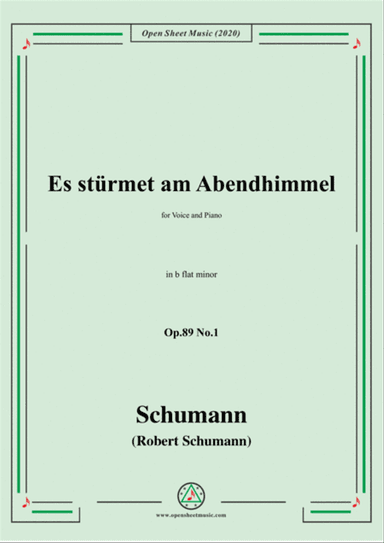 Schumann-Es stürmet am Abendhimmel,Op.89 No.1,in b flat minor