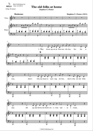 The old folks at home (1) (B-flat Major)