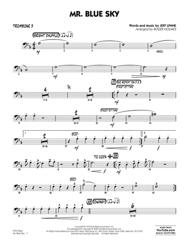 Mr. Blue Sky (arr. Roger Holmes) - Trombone 3