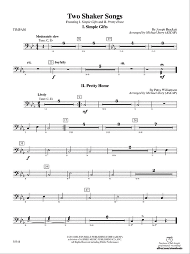 Two Shaker Songs: Timpani