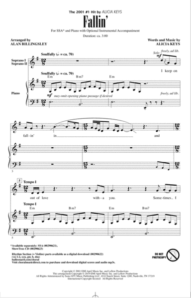 Fallin' (arr. Alan Billingsley)