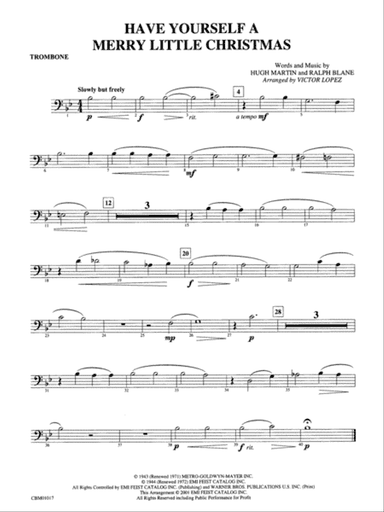 Have Yourself a Merry Little Christmas: 1st Trombone