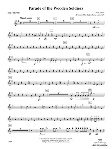 Parade of the Wooden Soldiers: 2nd F Horn