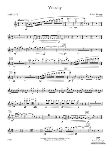 Velocity: 2nd Flute