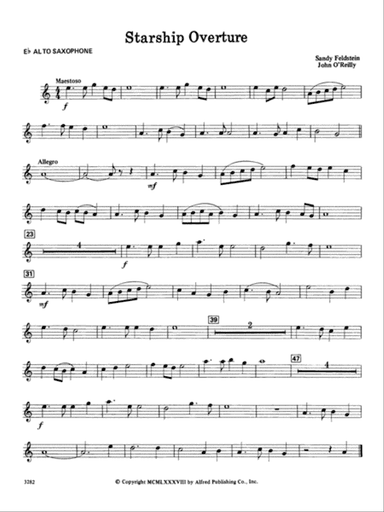 Starship Overture: E-flat Alto Saxophone