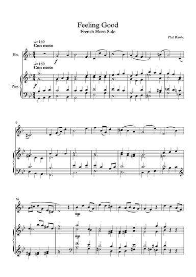Feeling Good - Horn Solo