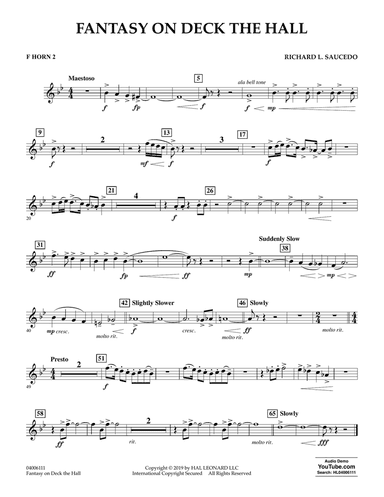 Fantasy on Deck The Hall - F Horn 2