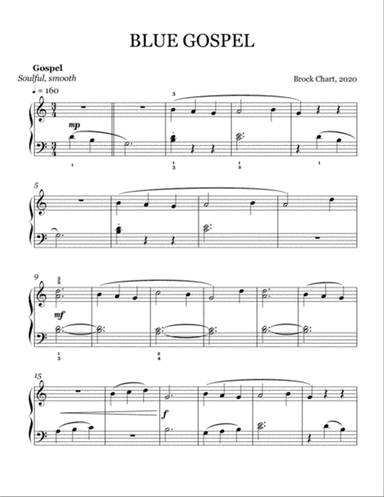 Blue Gospel - Easy Jazz Piano Solo