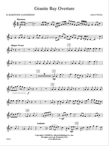 Granite Bay Overture: E-flat Baritone Saxophone